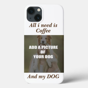 Coffee and my Dog Throw Pillow iPhone 13 Case