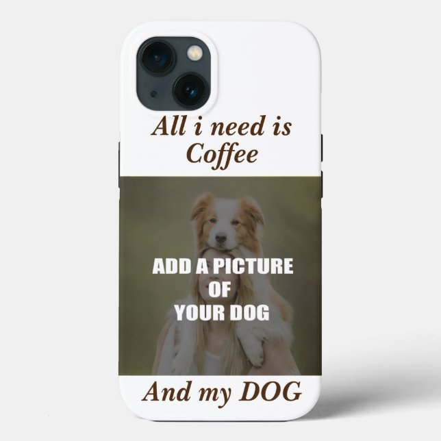 Coffee and my Dog Throw Pillow Case-Mate iPhone Case (Back)