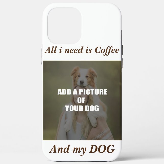 Coffee and my Dog Throw Pillow Case-Mate iPhone Case (Back)
