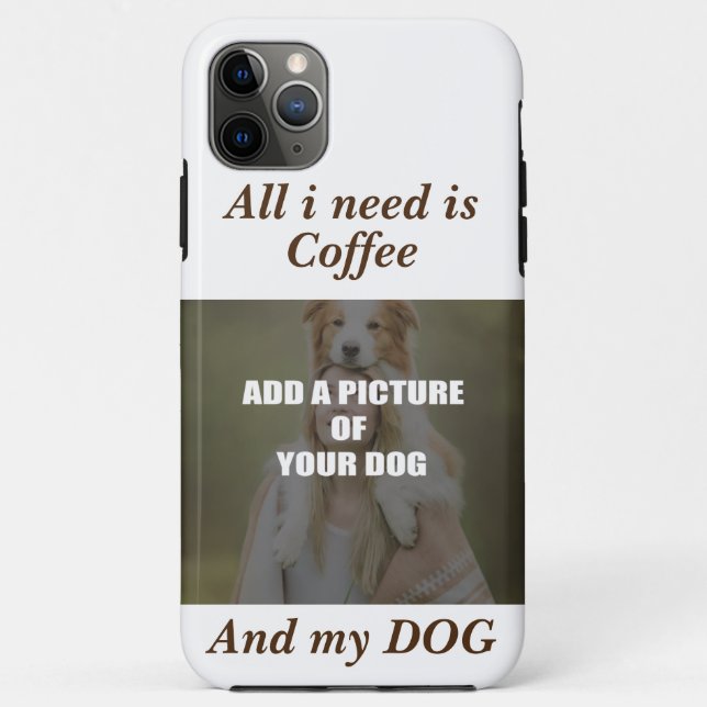 Coffee and my Dog Throw Pillow Case-Mate iPhone Case (Back)