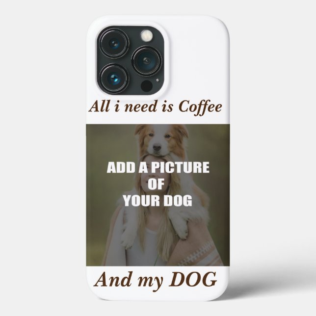 Coffee and my Dog Throw Pillow Case-Mate iPhone Case (Back)