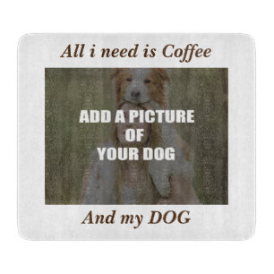 Coffee and my Dog Throw Pillow Cutting Board