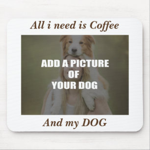 Coffee and my Dog Throw Pillow Mouse Mat