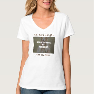 Coffee and my Dog Throw Pillow T-Shirt