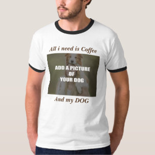 Coffee and my Dog Throw Pillow T-Shirt