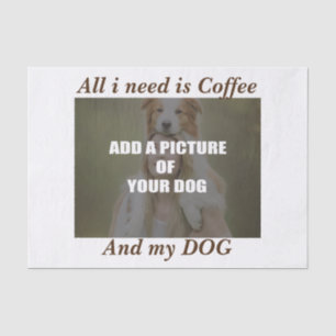 Coffee and my Dog Throw Pillow Tissue Paper