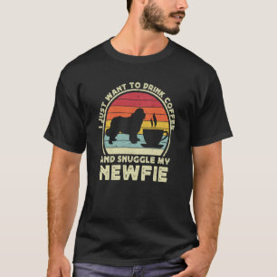 Coffee And Newfie For Men Women Newfoundland Dog D T-Shirt
