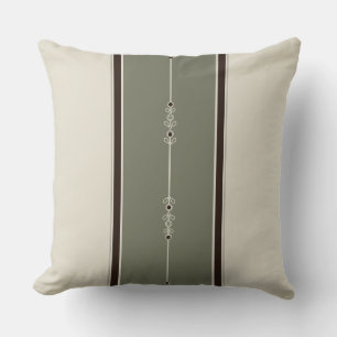 Coffee and Olive   Cushion