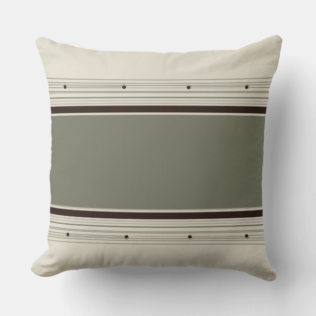 Coffee and Olive  Cushion (Front)