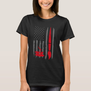 Coffee and Paint  - Vintage USA American Flag for  T-Shirt