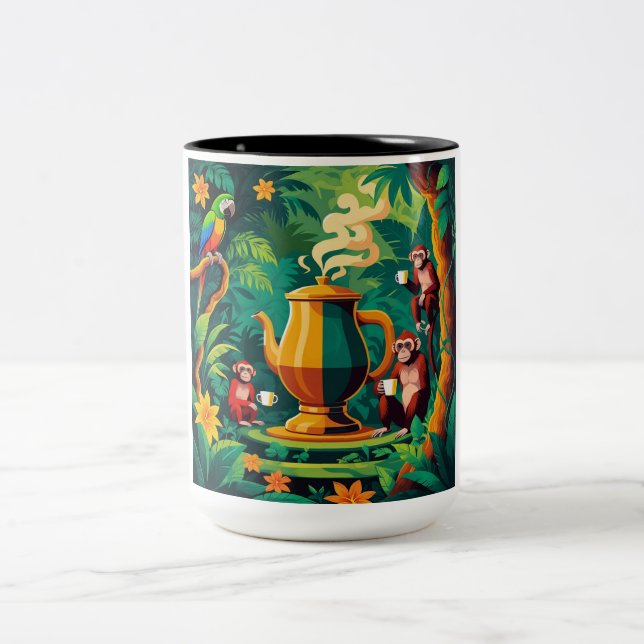 Coffee and Paradise Two-Tone Coffee Mug (Center)