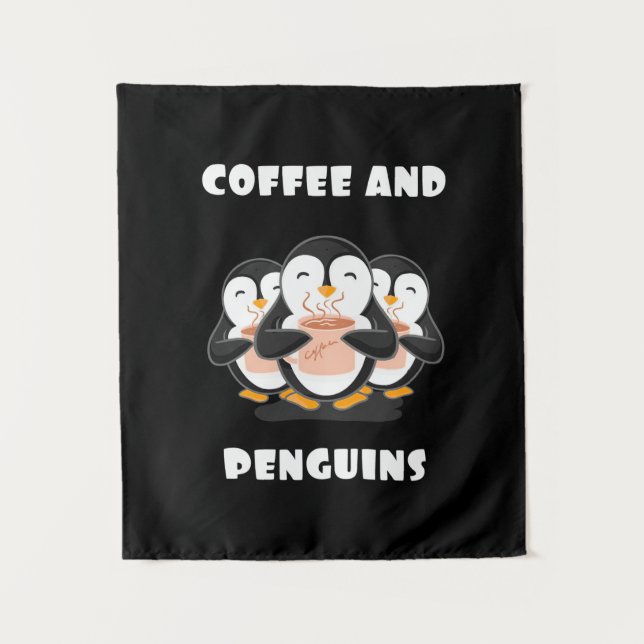 Coffee And Penguins Tapestry (Front)