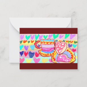 Coffee and Valentine fun Wooden Box Sign Magnet Ac Card
