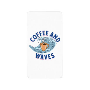 Coffee and Waves Label