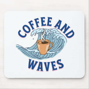 Coffee and Waves Mouse Mat