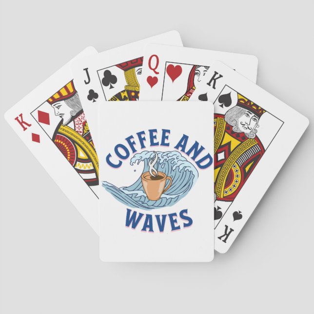 Coffee and Waves Playing Cards (Back)