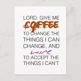 Coffee and Wine Postcard