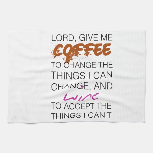 Coffee and Wine Tea Towel (Horizontal)