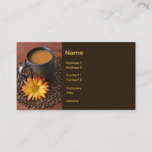 Coffee and Yellow Daisy Business Card