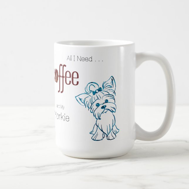 Coffee and Yorkie Coffee Mug (Right)
