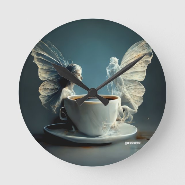 Coffee Angels Artistic Clock (Front)