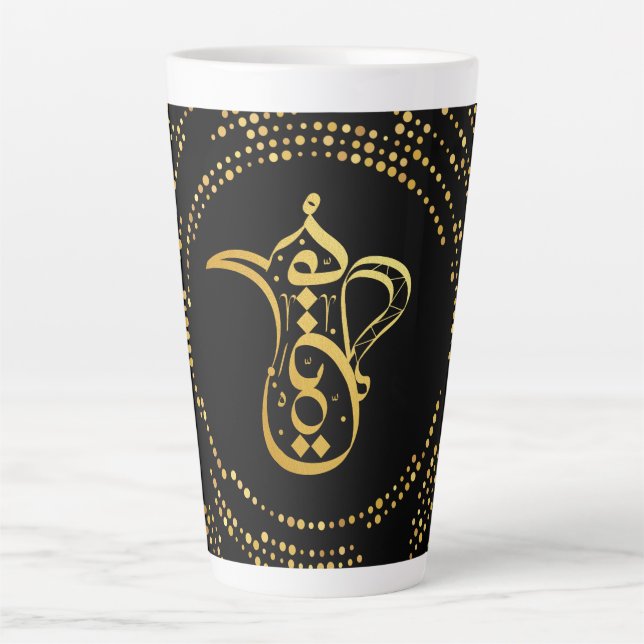 Coffee Arabic calligraphy Latte Mug (Front)
