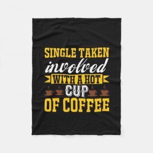 Coffee Art A Hot Cup Of Coffee Fleece Blanket