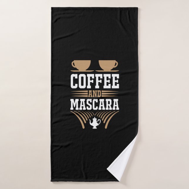 Coffee Art Coffee And Mascara Bath Towel (Bath Towel)