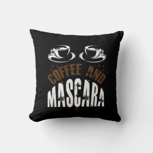 Coffee Art Coffee And Mascara Cushion
