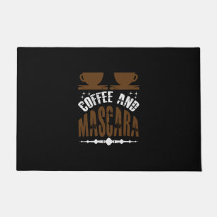 Coffee Art Coffee And Mascara Doormat