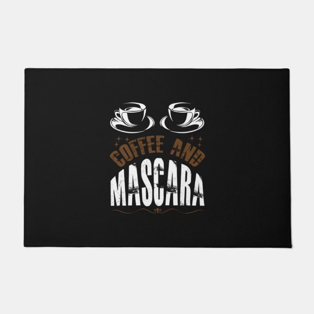 Coffee Art Coffee And Mascara Doormat (Front)