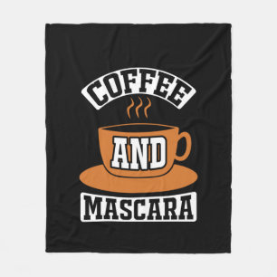 Coffee Art Coffee And Mascara Fleece Blanket