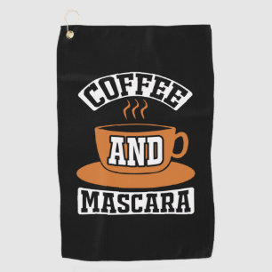 Coffee Art Coffee And Mascara Golf Towel