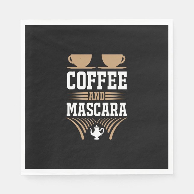 Coffee Art Coffee And Mascara Napkin (Front)