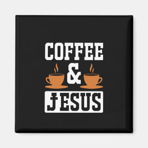 Coffee Art Coffee & Jesus Magnet