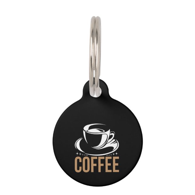 Coffee Art Coffee Pet Tag (Front)