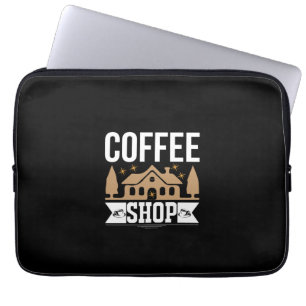 Coffee Art Coffee Shop Laptop Sleeve