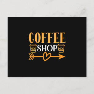Coffee Art Coffee Shop Postcard