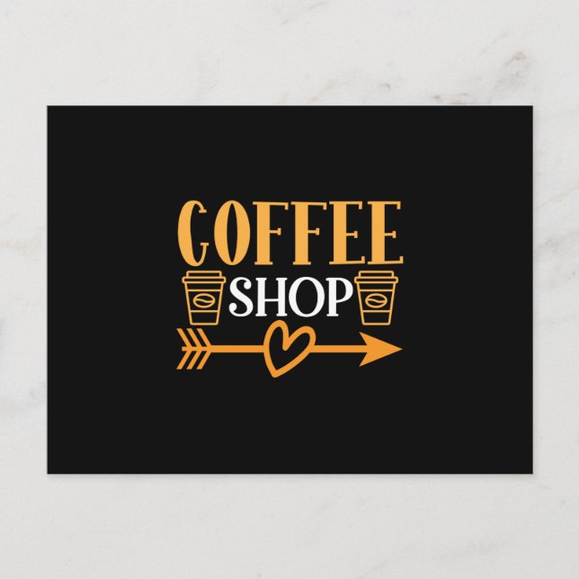 Coffee Art Coffee Shop Postcard (Front)