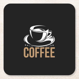 Coffee Art Coffee Square Paper Coaster
