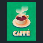 Coffee Art Deco Green Poster<br><div class="desc">Art Deco vintage style retro coffee.</div>
