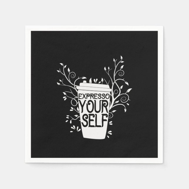 Coffee Art Expresso Yourself Napkin (Front)
