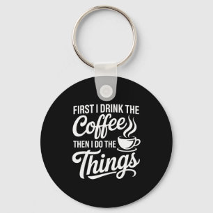 Coffee Art For Men Women Cappuccino Drinker Coffee Key Ring