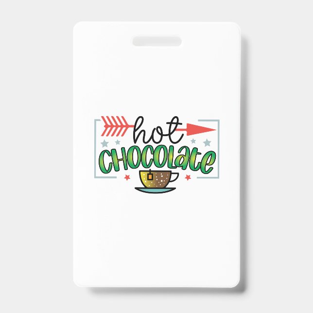 Coffee Art Hot Chocolate ID Badge (Front)