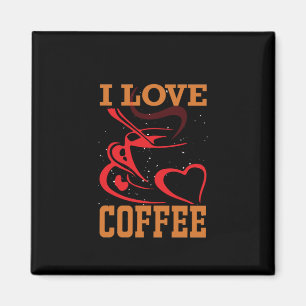 Coffee Art I Love Coffee Magnet