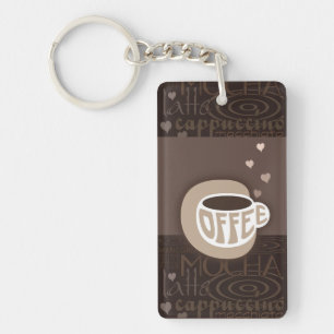 Coffee Art Key Chain