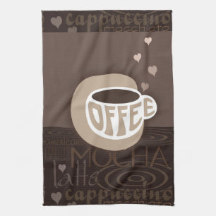 Coffee Art Kitchen Towel