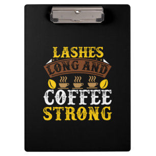 Coffee Art Lashes Long And Coffee Clipboard