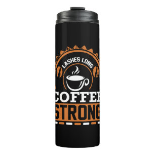 Coffee Art Lashes Long And Coffee Thermal Tumbler