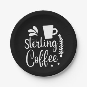 Coffee Art Sterling Coffee Paper Plate